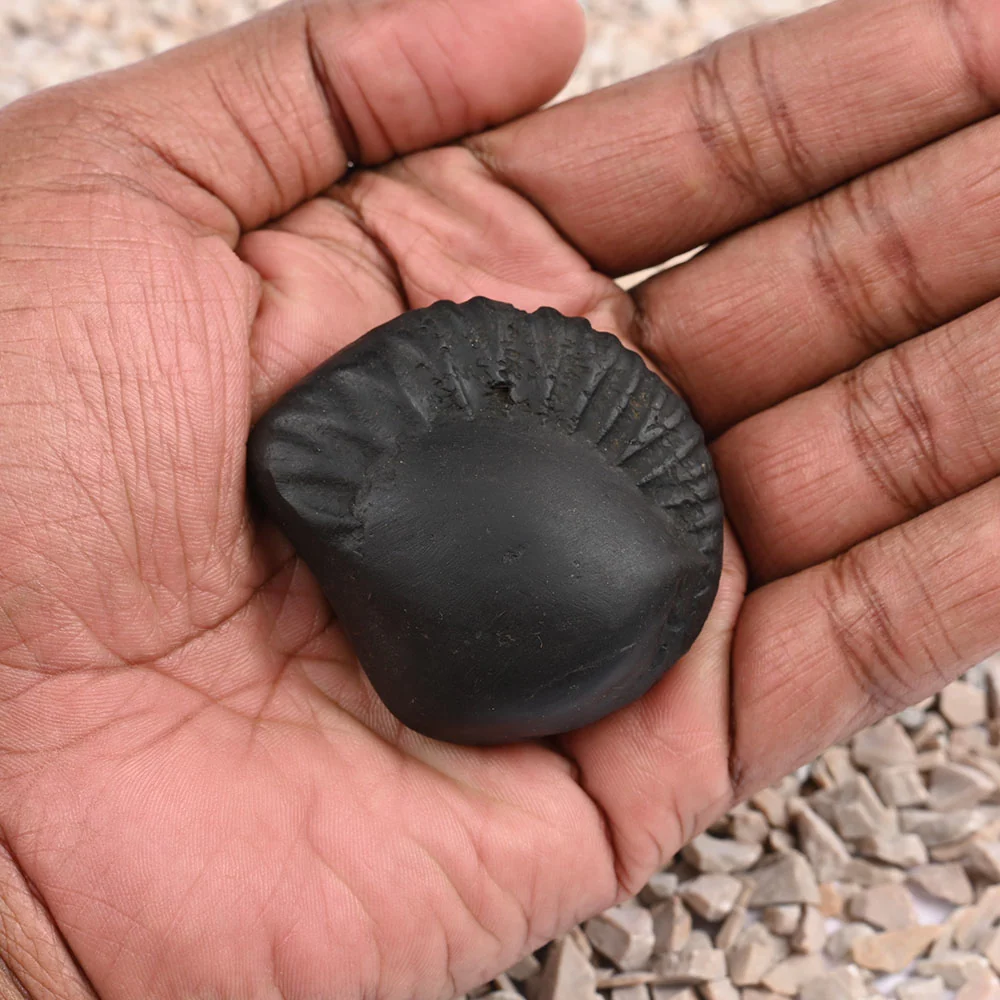 Swarna Paduka Radha Krishna Shaligram Shila — view 4