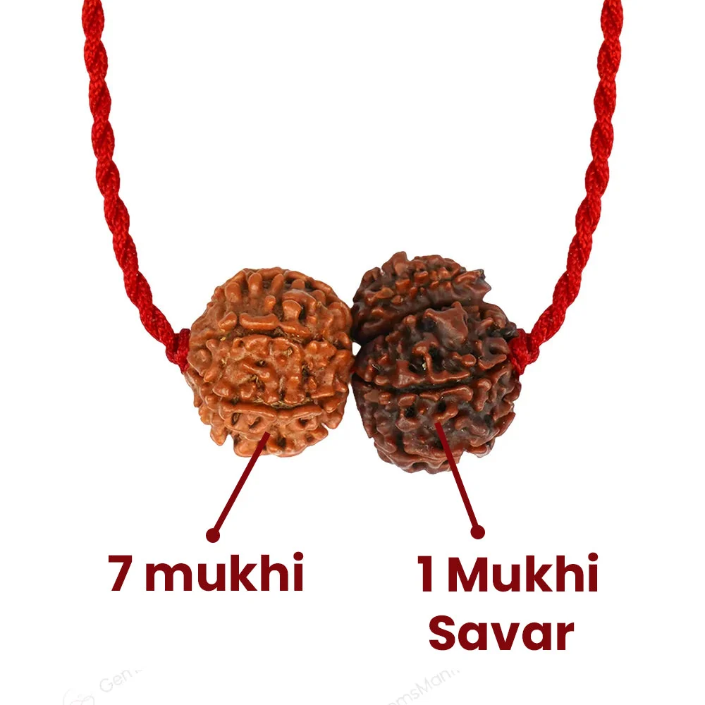 Mangal-Shani Karma Shakti Kavach – 1 & 7 Mukhi Rudraksha — Nepal photo 3