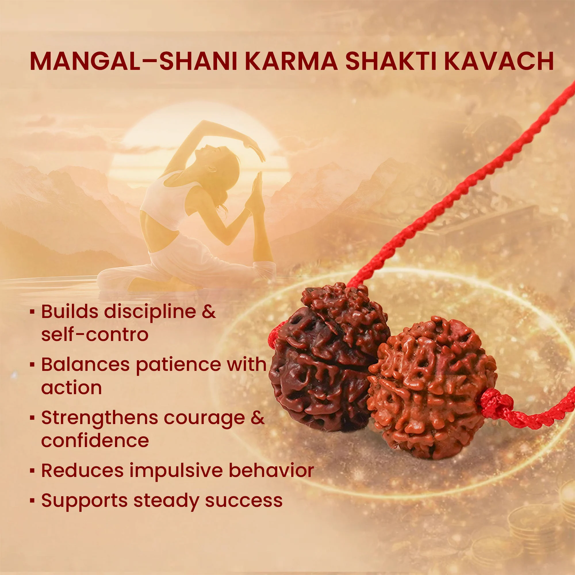 Mangal-Shani Karma Shakti Kavach – 1 & 7 Mukhi Rudraksha — Nepal photo 6