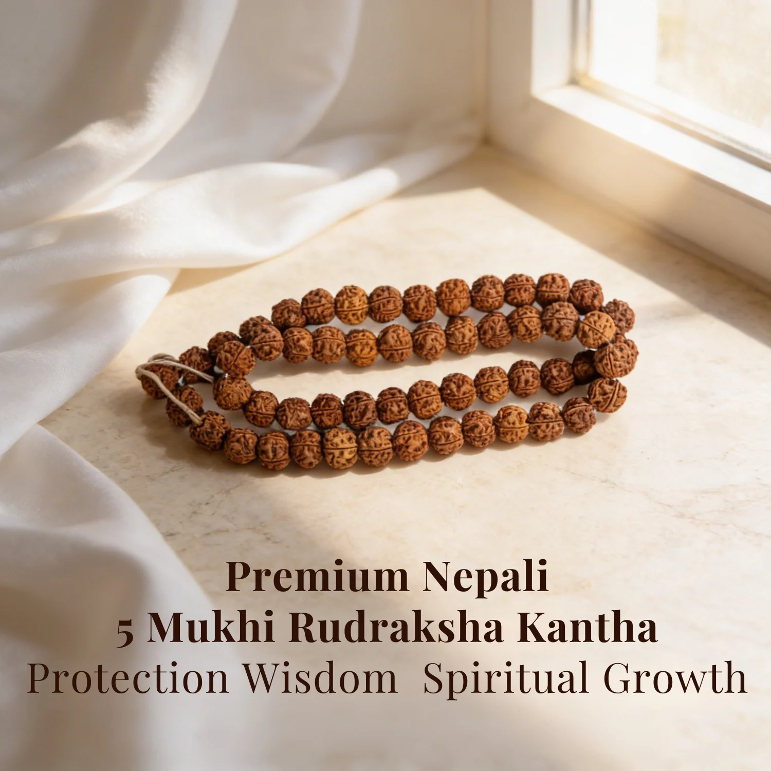 Premium Nepali 5 Mukhi Rudraksha Kantha