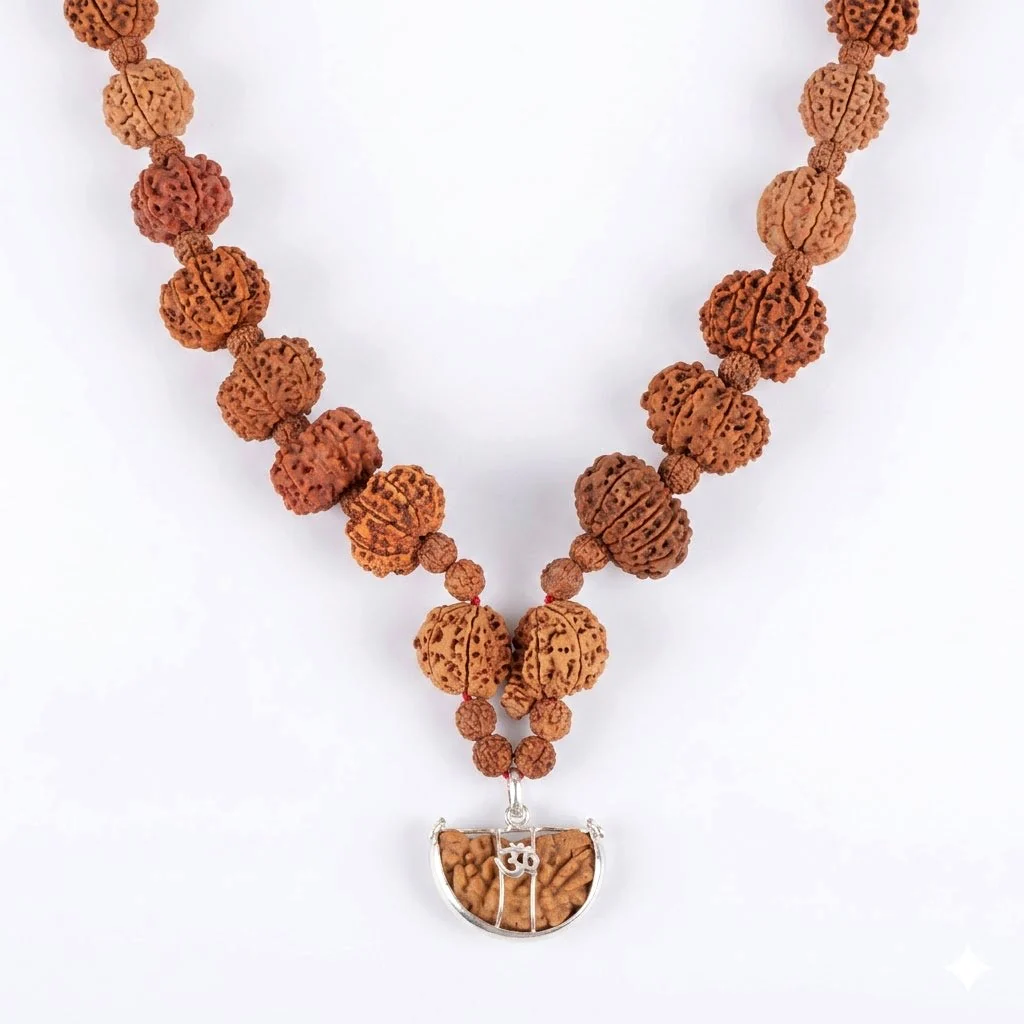 Siddha Mala with 1 Mukhi Half Moon Rudraksha — Collector Grade Nepal (Thread) — view 5