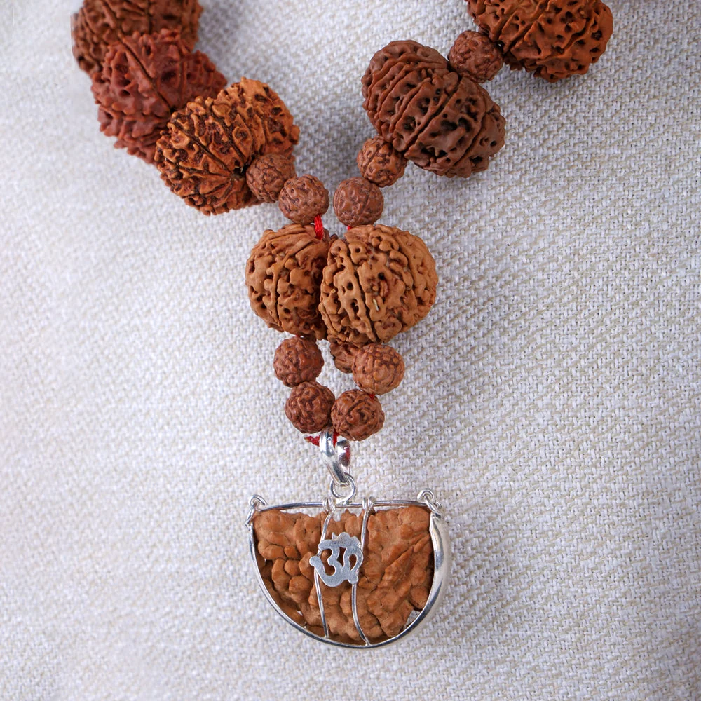 Siddha Mala with 1 Mukhi Half Moon Rudraksha — Collector Grade Nepal (Thread) — view 3