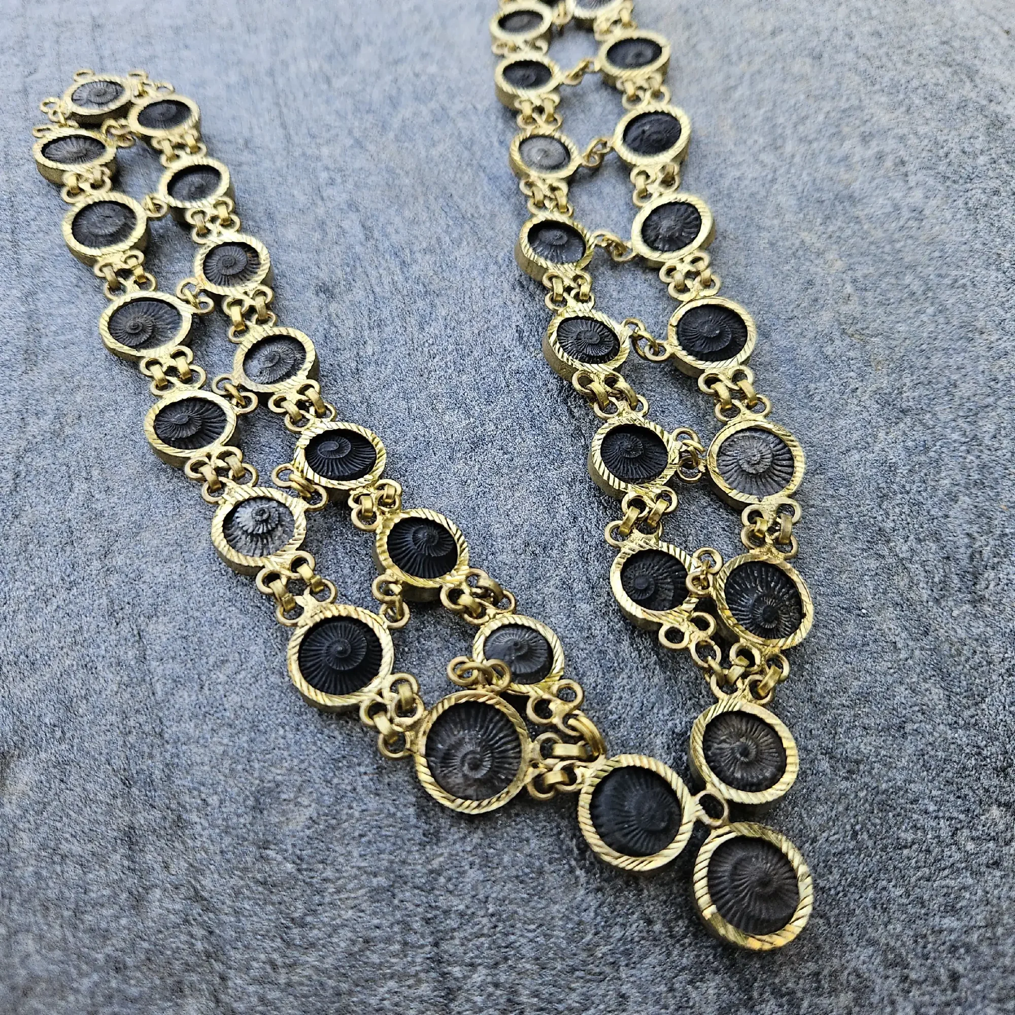Sudarshan Shaligram Mala in Panchloha — view 2