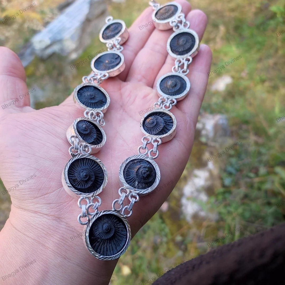 Sudarshan Shaligram Mala in Silver