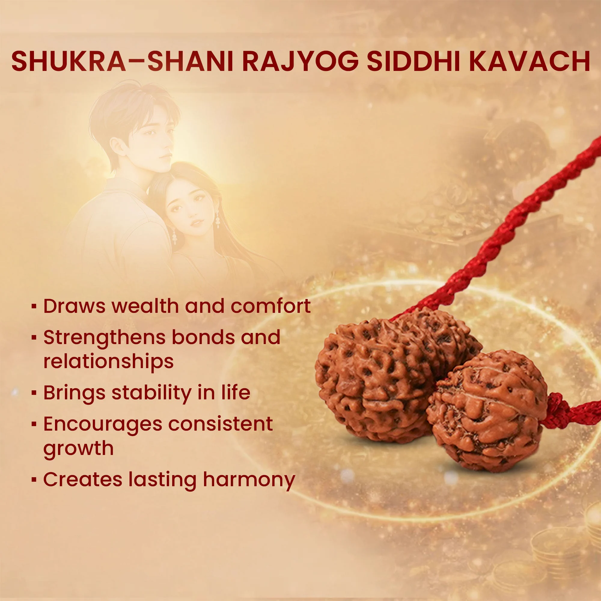 Shukra-Shani Vyapar Rajyog Kavach – 13 & 14 Mukhi Rudraksha — Nepal photo 6