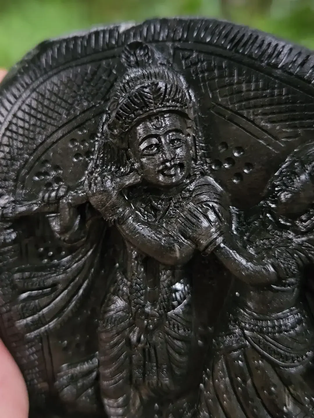 Radha Krishna Shaligram Murti — view 2