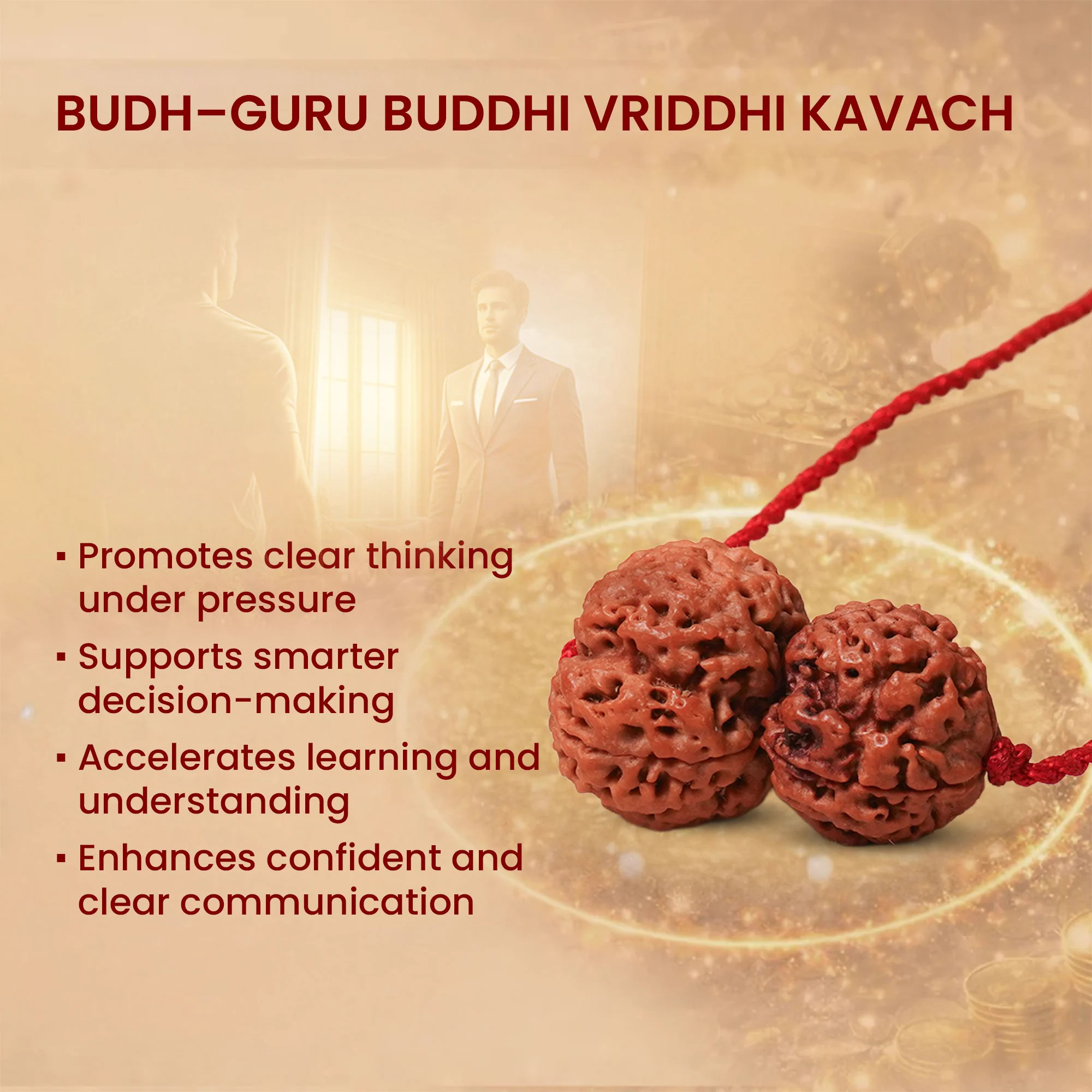 Budh-Guru Buddhi Vriddhi Kavach – 4 & 5 Mukhi Rudraksha — Nepal photo 6