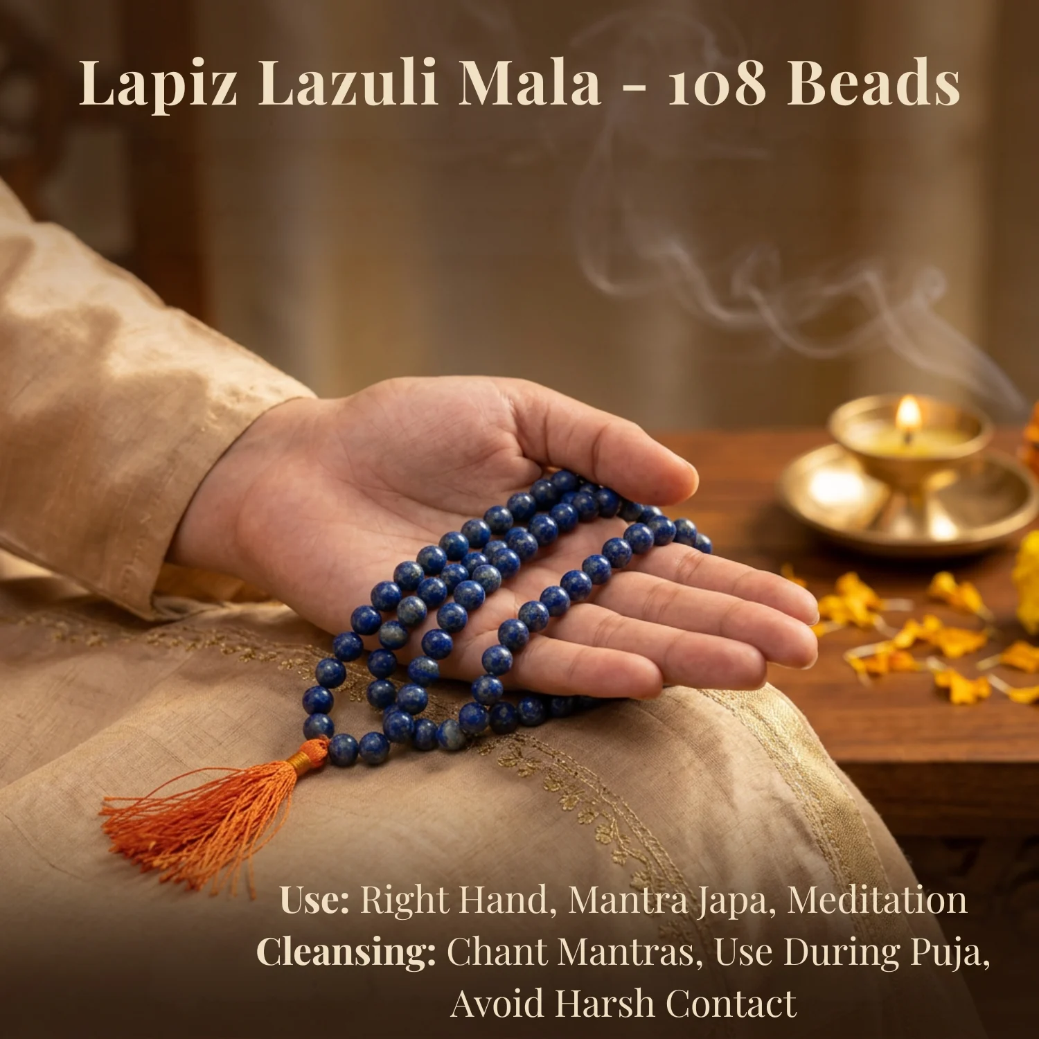 Lapis Lazuli Mala 108 Beads