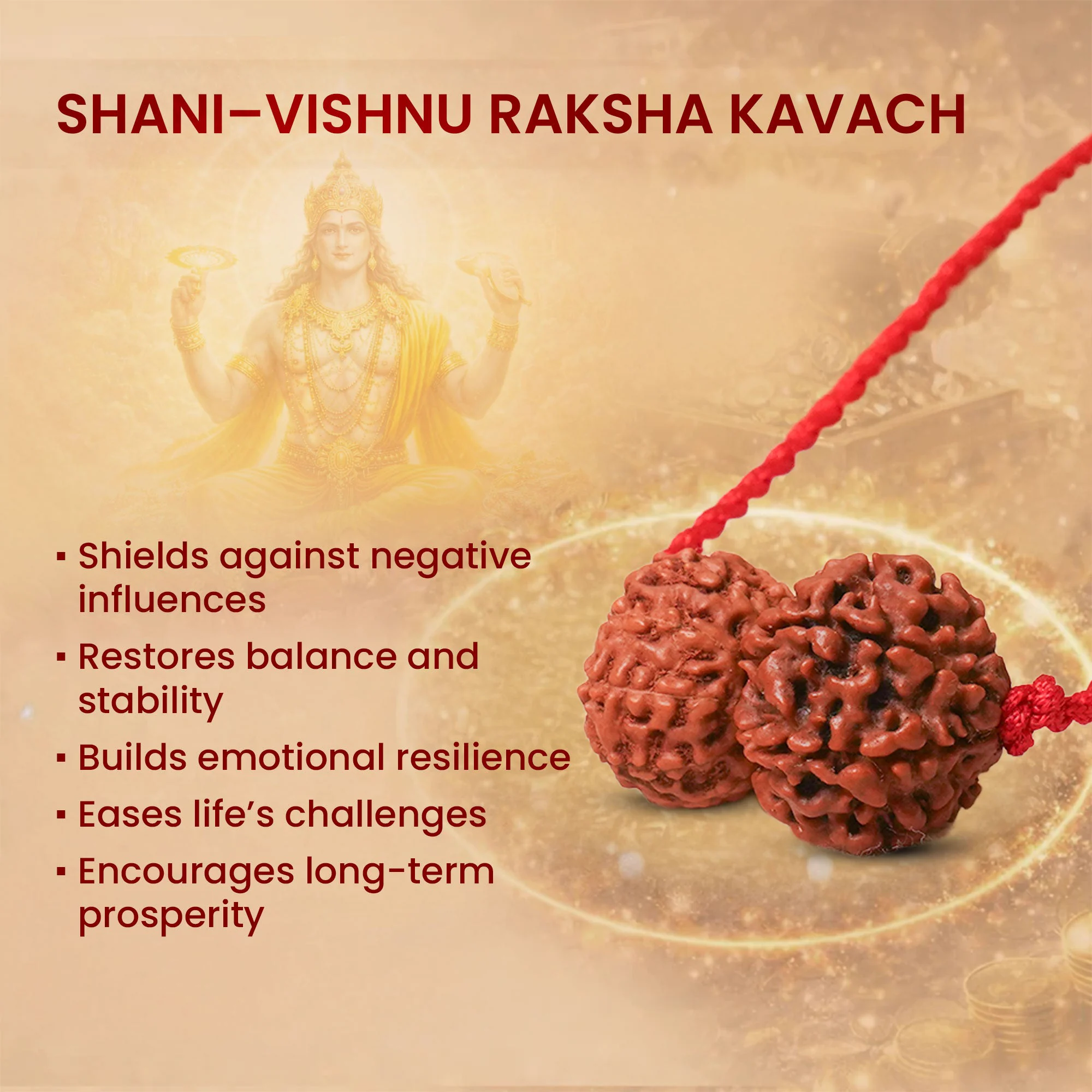 Shani-Vishnu Raksha Kavach – 7 & 10 Mukhi Rudraksha — Nepal photo 5